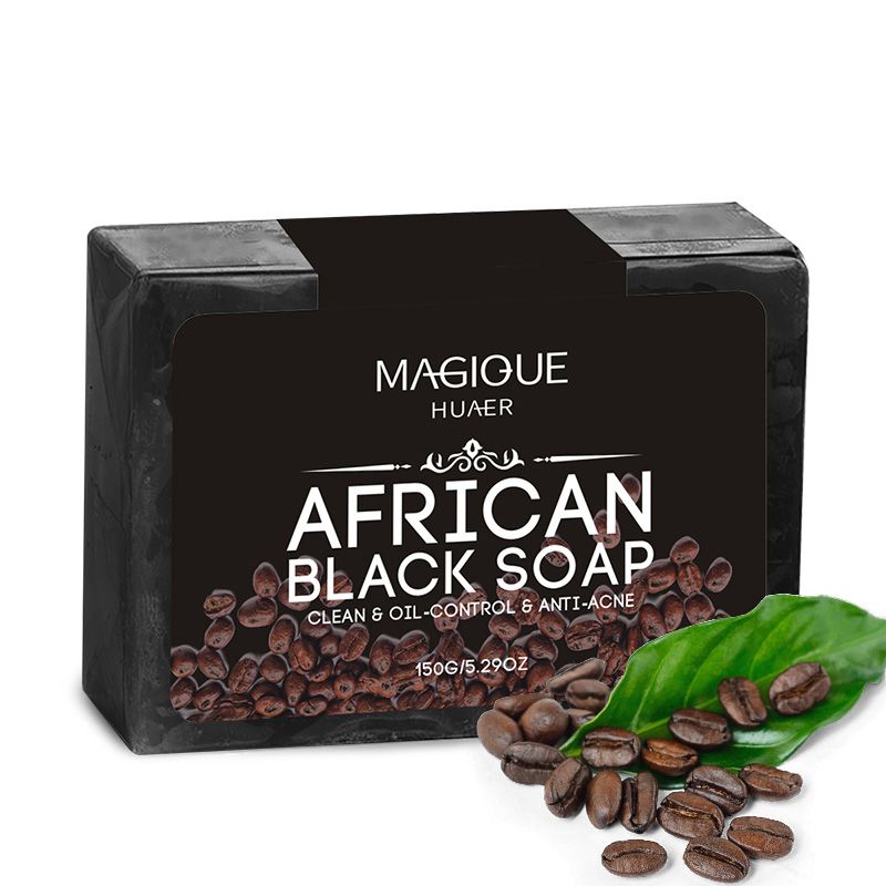 Organic African Black Soap For Deep Body and Facial Cleansing Acne Wash