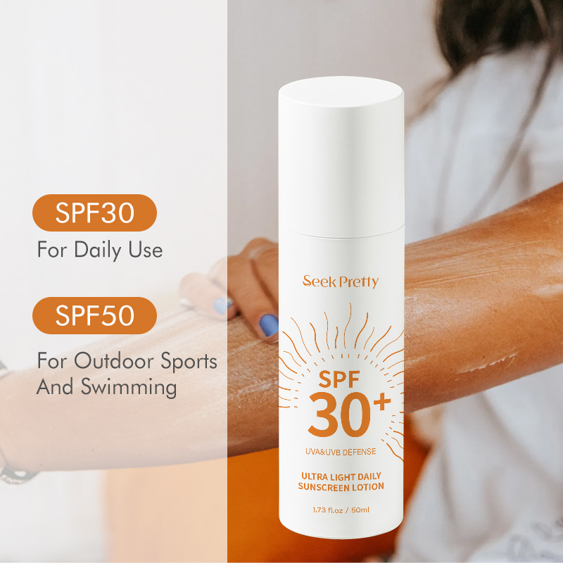 Private Label Anti-Wrinkle Ultra Light Daily SPF 30 Sunscreen Lotion